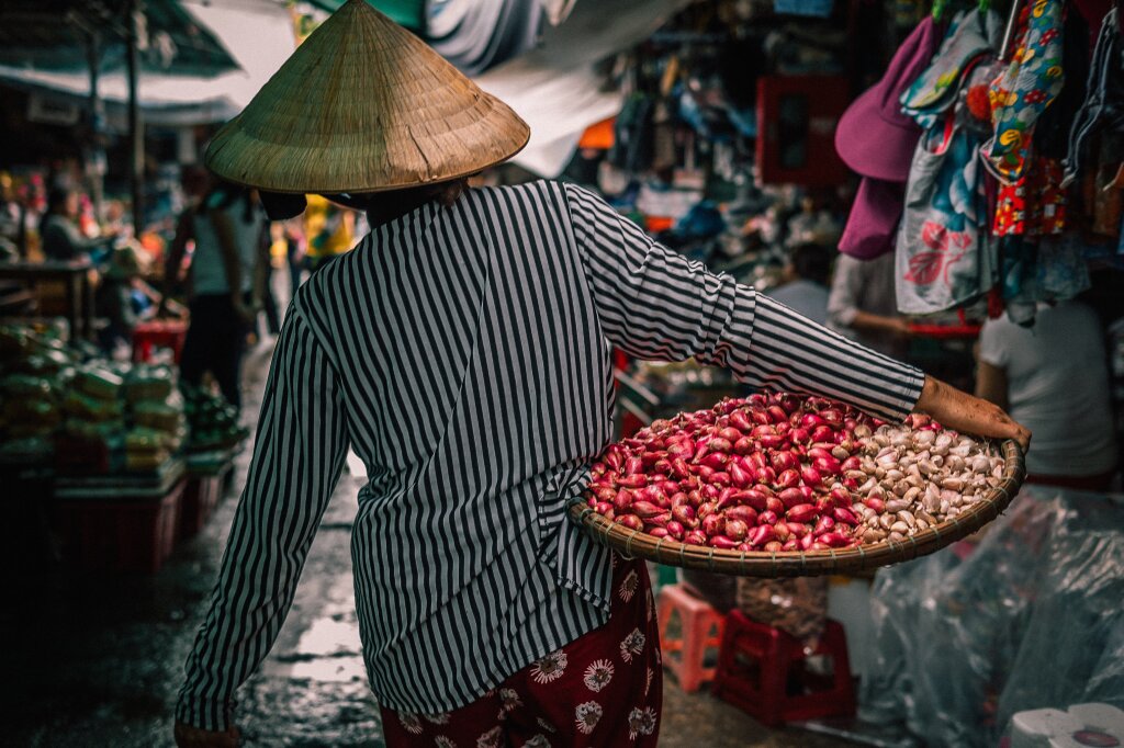 Woman in a market.